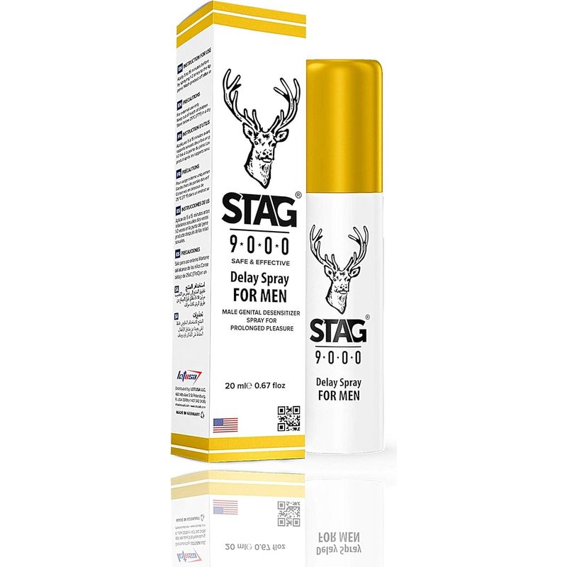 Désensibilisants génital - Stag 9000 - Spray retardateur pour hommes Stag 9000 Sensations plus