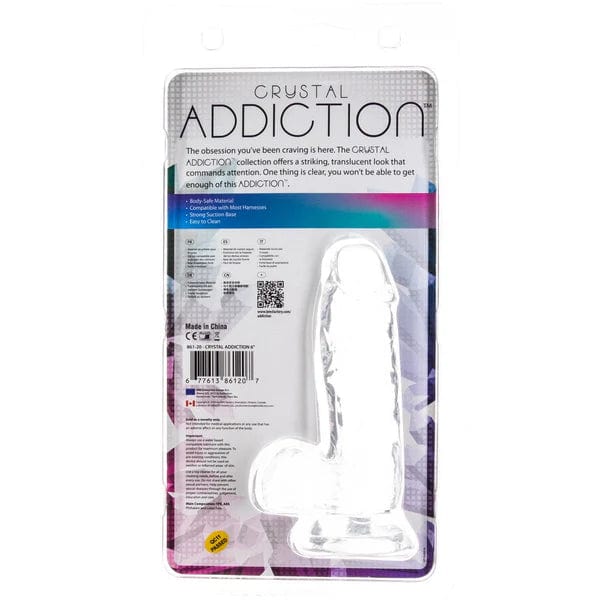 Dildo - Addiction - Crystal Addiction dildo de 6 pouces avec testicules Addiction Sensations plus