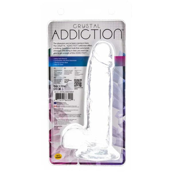 Dildo - Addiction - Crystal Addiction dildo de 8 pouces avec testicules Addiction Sensations plus