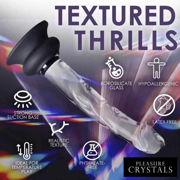 Dildo en Pyrex - Curve Toys - Pleasure Crystals 7" Glass Dildo W/ Silicone Base Curve Toys Sensations plus