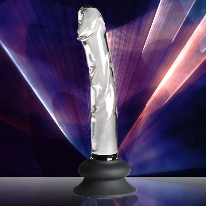 Dildo en Pyrex - Curve Toys - Pleasure Crystals 7" Glass Dildo W/ Silicone Base Curve Toys Sensations plus