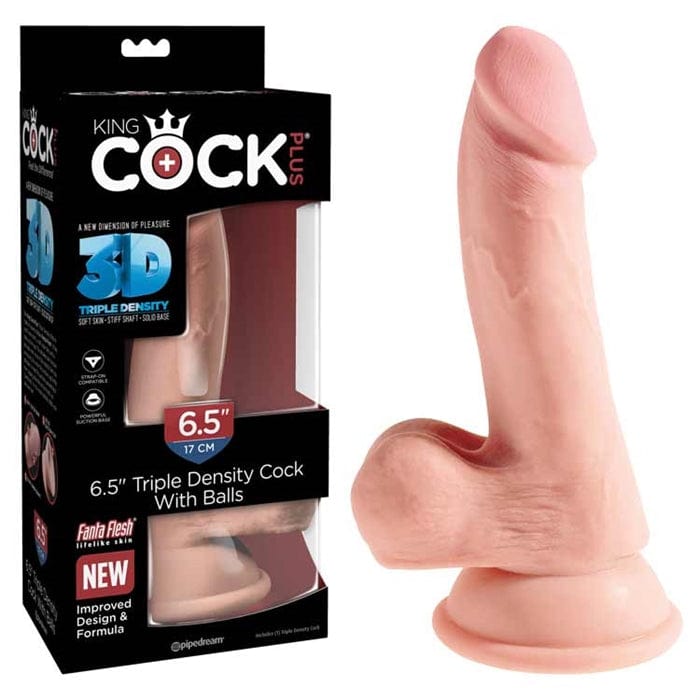 Dildo réaliste - Pipedream - King Cock Plus 6.5" Triple Density Pipedream Sensations plus