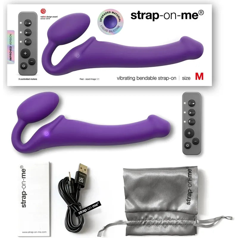 Harnais sans Ceinture - Strap-on-me - Strap-on Vibrant Télécommandé 3 Moteurs Strap-on-me Sensations plus