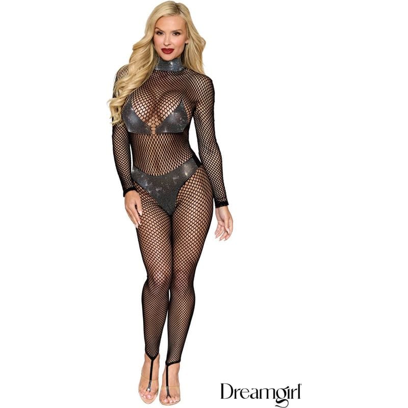 Lingerie Dreamgirl - Bodystocking à paillette 0511 Dreamgirl Sensations plus