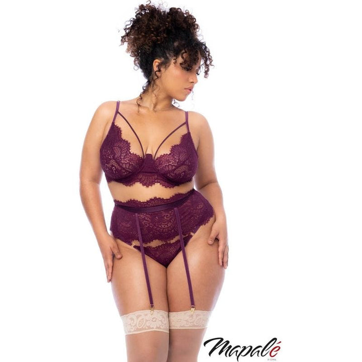 Lingerie Mapalé - Ensemble de dentelle 3 pc 8866 Mapalé Sensations plus