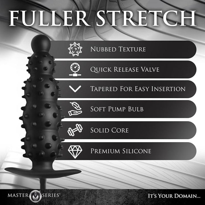 Plug Anal Gonflable - Master Series - Ass Puffer Nubbed Inflatable Anal Plug Master Series Sensations plus