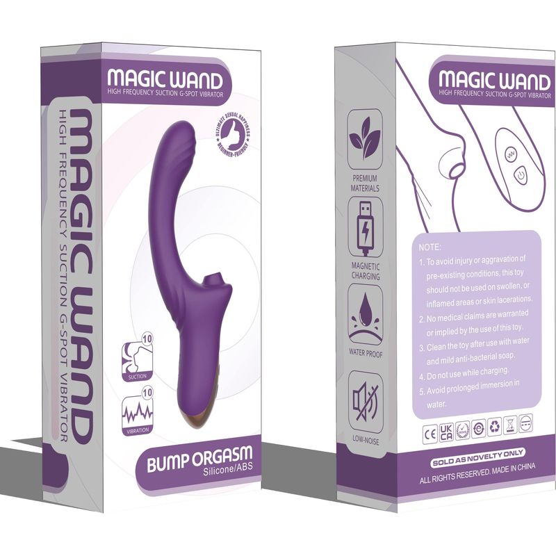 Vibrateur à Succion 2 en 1 - Secwell - Magic Wand Point G et Clitoris Secwell Sensations plus