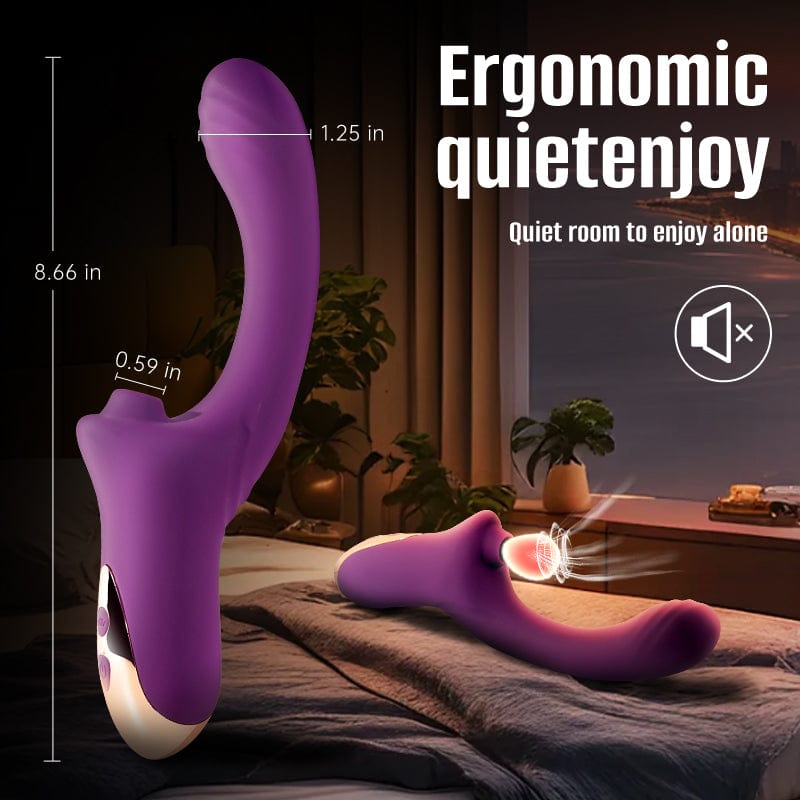 Vibrateur à Succion 2 en 1 - Secwell - Magic Wand Point G et Clitoris Secwell Sensations plus