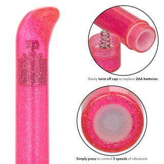 Vibrateur vaginal point G - CalExotics - Sparkle Slim G-Vibe in Pink CalExotics Sensations plus