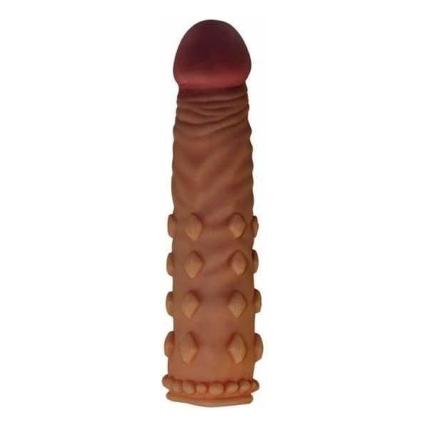 Extension - Pleasure X-Tender - +2 pouces texturé Foncé Pleasure X-tender Sensations plus